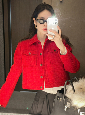 Partysu 韩国进口 官网直邮 2025冬 Verte 羊毛花呢夹克外套