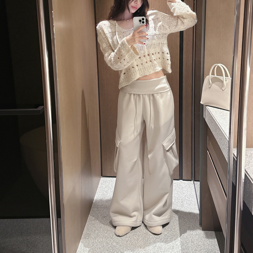 Partysu 韩国进口 官网直邮 2025冬 Cove  松紧腰工装休闲裤