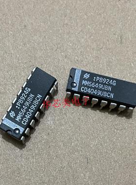逻辑栅极逆变器芯片CD4049UBCN  MM5649UBN   直插DIP-16 原装