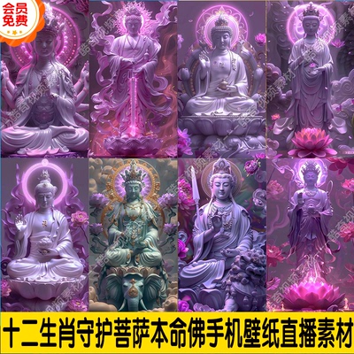 十二生肖守护菩萨本命佛苹果安卓手机通用锁屏屏保图片高清壁纸