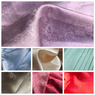 (热销款)现货莲云纹暗纹纱汉服马面裙道袍披风布料面料紫罗兰