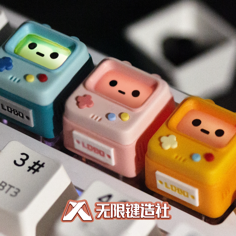 复古游戏机透光键帽个性定制