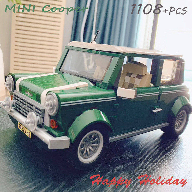 宝马MiniCooper迷你车拼装积木