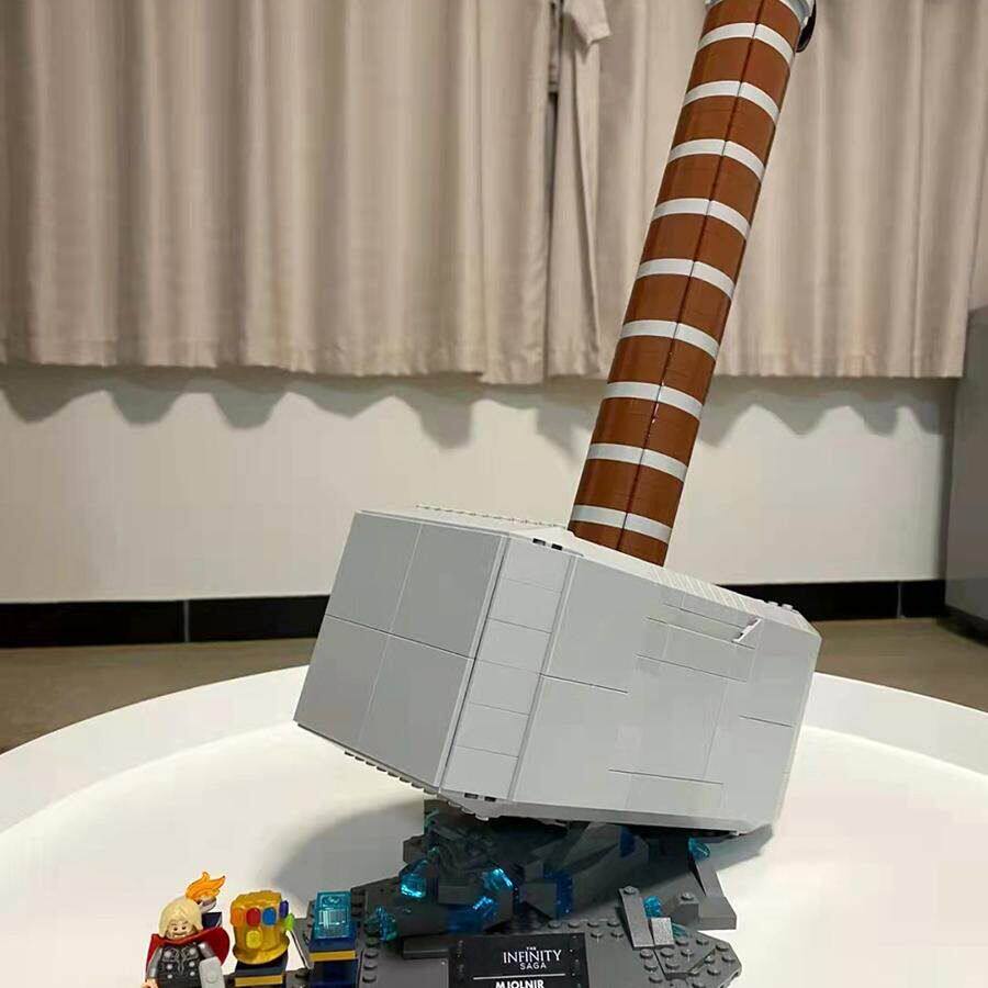 复联雷神之锤拼装积木玩具