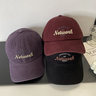 休闲百搭显瘦鸭舌帽 时尚 Net立体字母潮流软顶棒球帽男女款 春秋季