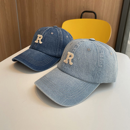 棒球帽出游休闲男女春夏潮R字母
