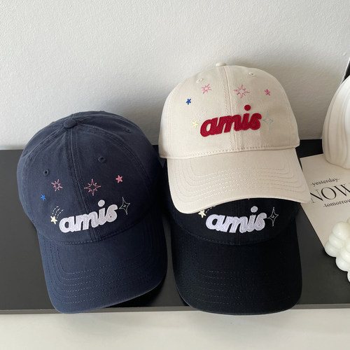 amis 星星刺绣软顶棒球帽子女春季时尚休闲个性百搭出游鸭舌帽潮