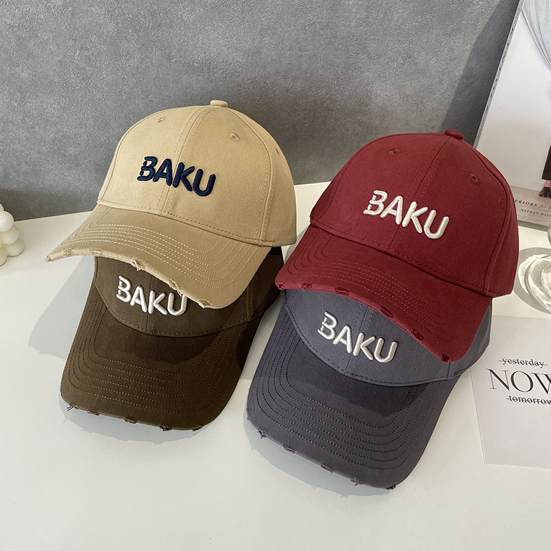 棒球帽逛街休闲男女四季字母刺绣