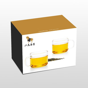 八马茶业茶具 明晰玻璃对杯品茗杯 透明高硼硅玻璃茶杯 小杯2个装