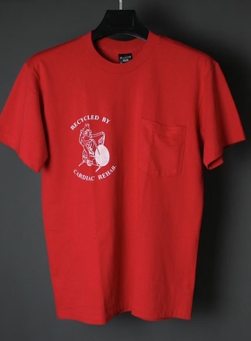 仰泳商店 Platinum Plus 红色印花短袖T恤vintage古着