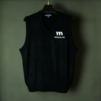 仰泳商店 Port Authority 刺绣经典针织工作马甲vintage古着