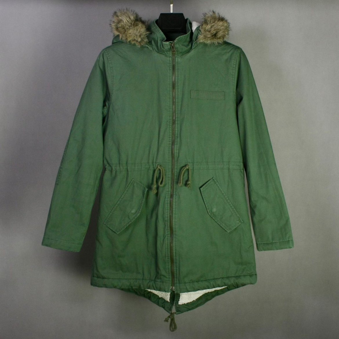 仰泳商店 秋冬保暖羊羔毛女款风衣连帽夹克棉服外套vintage古着