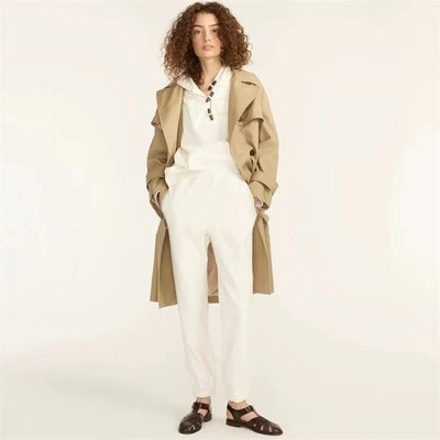 束脚裤JCREW运动休闲松紧腰纯棉