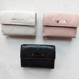 代工厂原单新加坡小CK经典菱格多卡位短款零钱包卡包