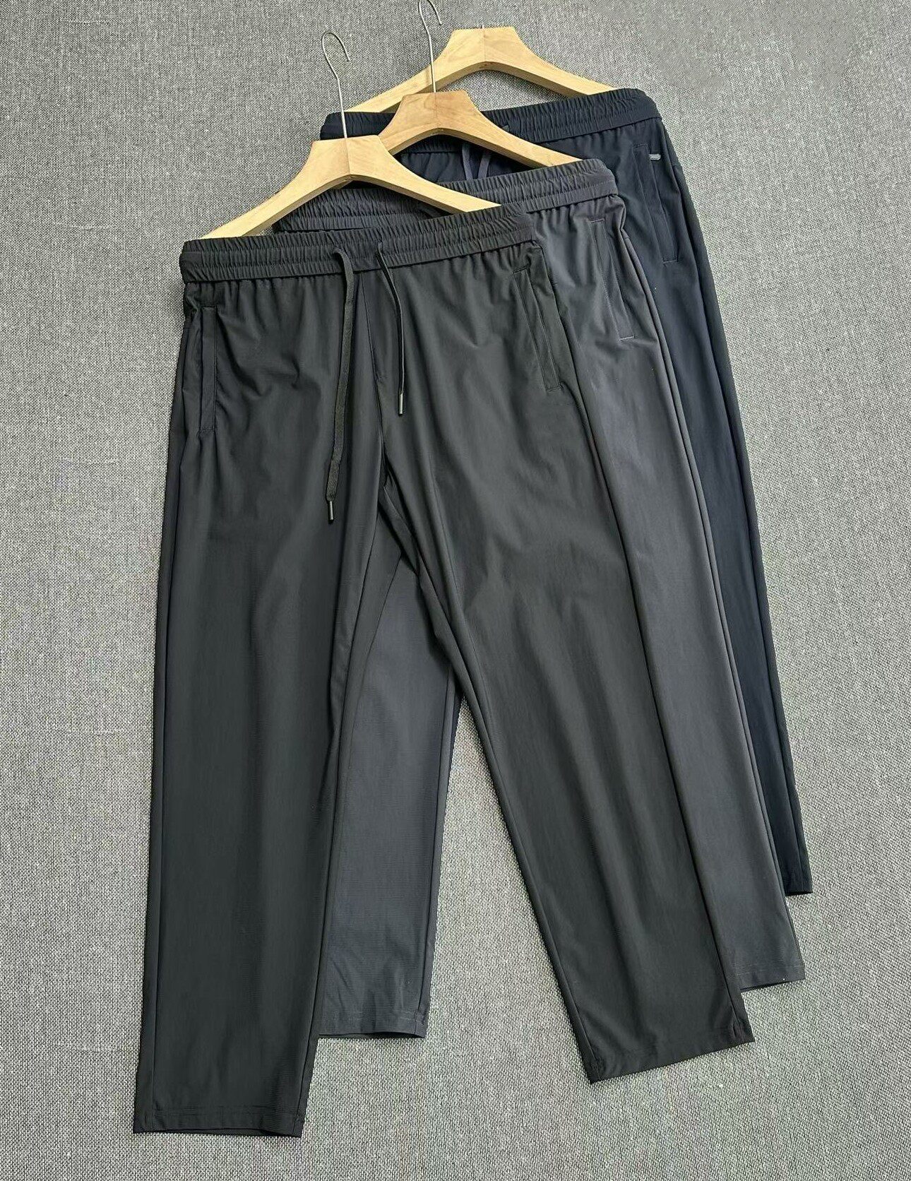 外贸男女款好穿搭平脚薄款微弹瑜伽健身运动裤速干透气户外休闲裤