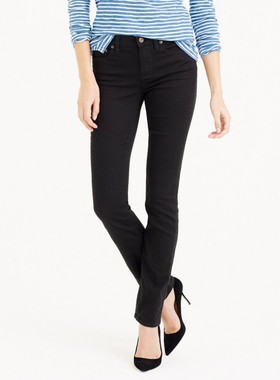 经典款，美系纯原J家MATCHSTICK经典女款黑色显瘦小直筒牛仔裤，
