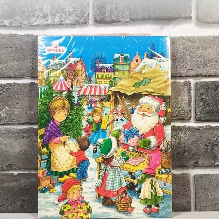 德国进口windel圣诞节日历巧克力卡通多造型牛奶儿童新年礼物