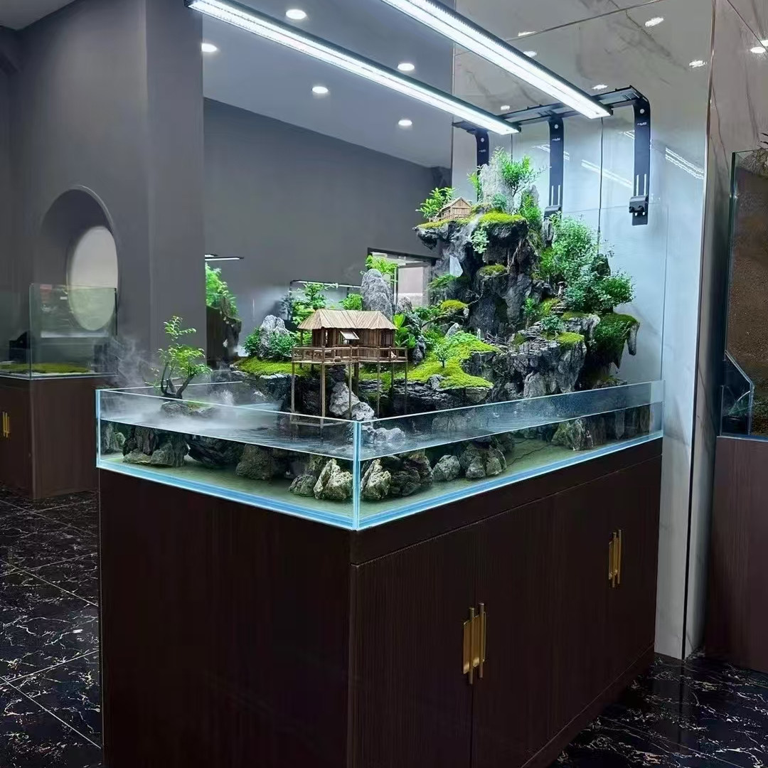原创niko三面景水陆缸专用悬浮灯LED全光谱植物灯侧支架水陆缸灯