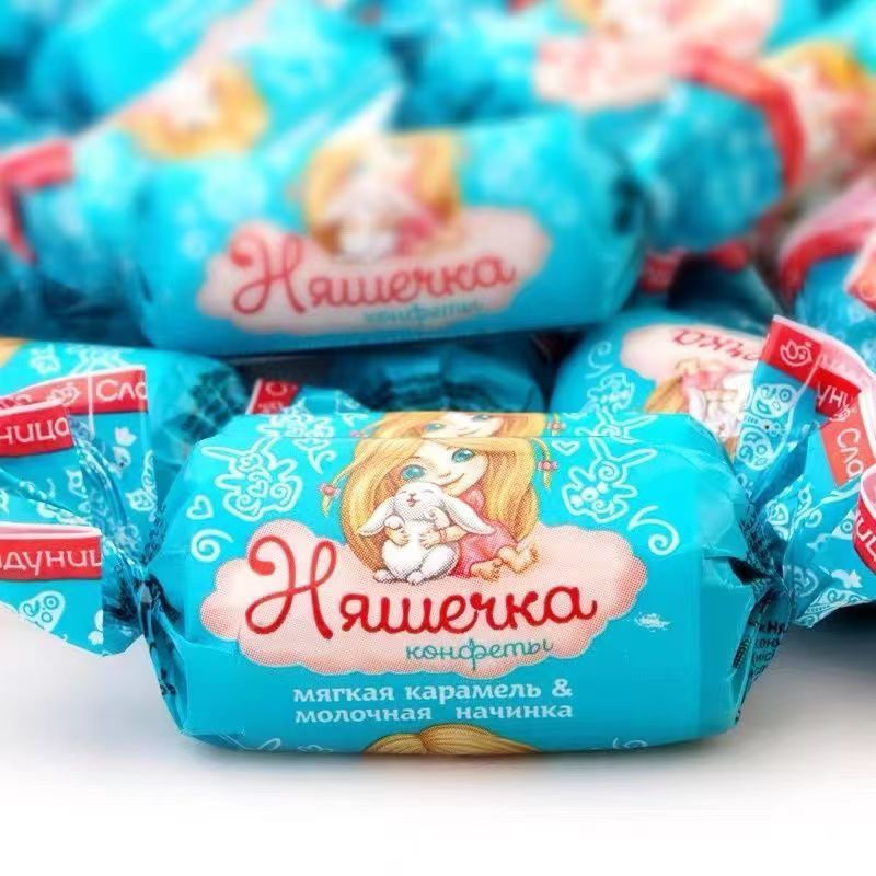 俄罗斯奶糖原装进口尼亚巧克力糖果零食年货喜糖俄宝多香浓奶糖