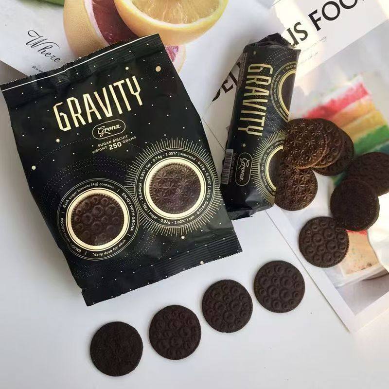 乌克兰进口爱比可引力饼干曲奇甜点早餐巧克力味焦糖味巧克力饼干