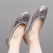 West 款 Office East 意大利闪闪金属牛皮 平底经典 芭蕾鞋 多色