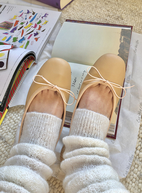 East West Office 浅口小方头法式芭蕾鞋 超软糯小羊皮Balletcore