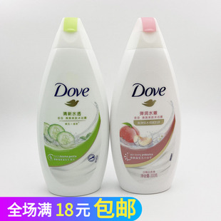 多芬300g克沐浴乳400g清透水润深层莹润桃悦乳木果沐浴露肌肤小样