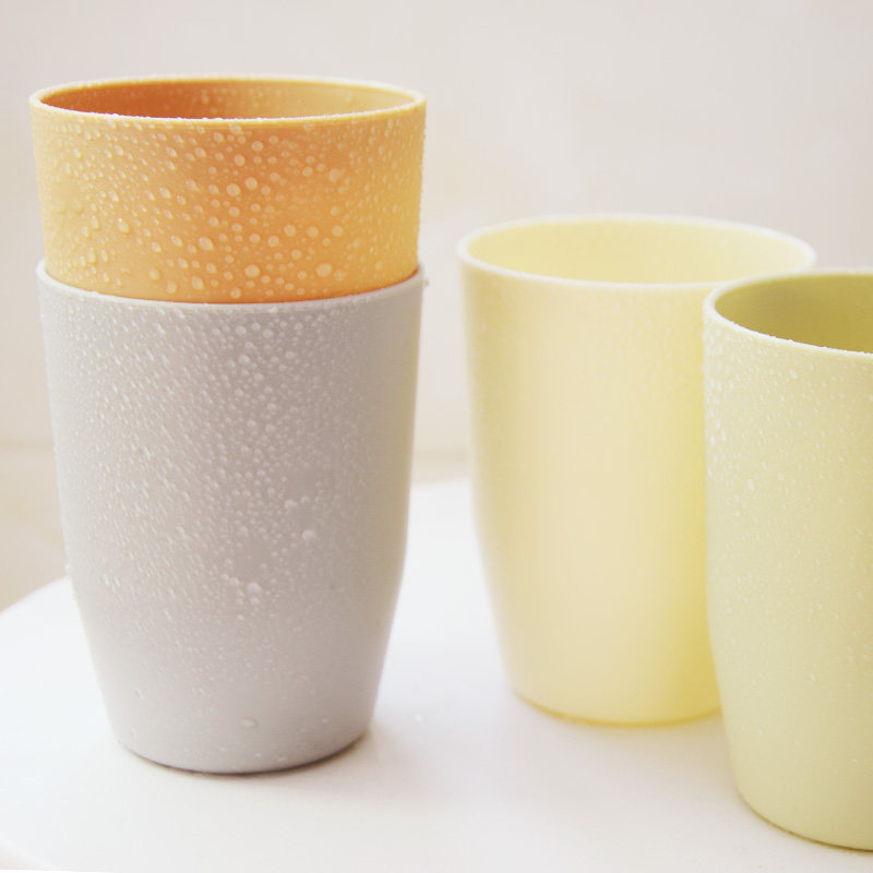 简约圆形漱口杯刷牙杯 塑料牙缸情侣杯牙刷洗漱杯子