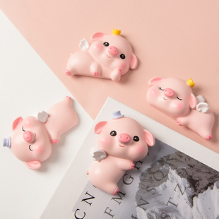 乖乖猪开关贴猪猪可爱卡通自粘开关贴树脂摆件生日礼物装饰美观