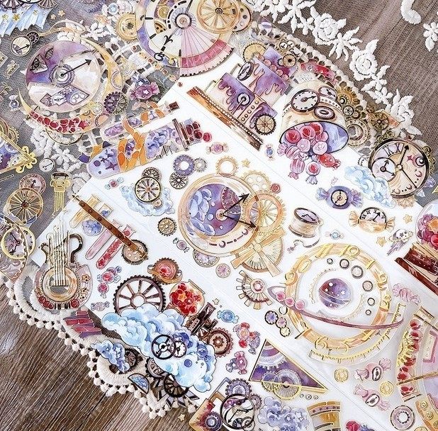 【215】刺猬家vol.7机械糖果工厂立体烫金水晶pet手帐diy循环分装