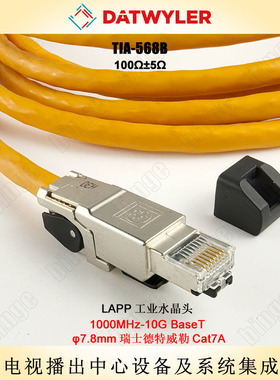 DATWYLER德特威勒超七类线组件 LAPP工业屏蔽RJ45 1GHz  CAT7A