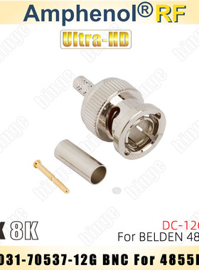 AmphenolRF 031-70537-12G BNC DC-12GHz带宽 75欧 BELDEN 4855R