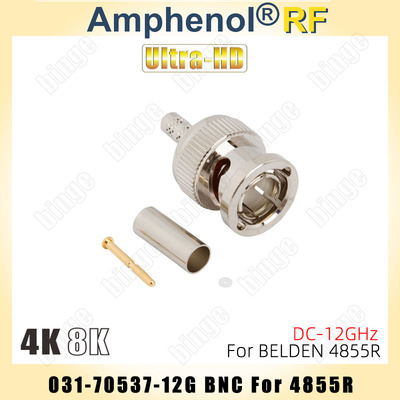 AmphenolRF 031-70537-12G BNC DC-12GHz带宽 75欧 BELDEN 4855R