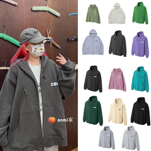somi家 韩国直邮chancechance cec拉链卫衣 ins网红同款授权正品