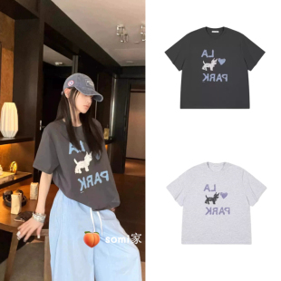 T恤李智恩同款 somi家 classic小狗短袖 low 夏lowclassic 韩国直邮