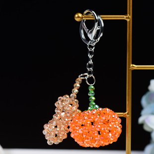 摆客帝国 手工串珠  6MM好事发生【一生一世】 钥匙扣 包挂  成品