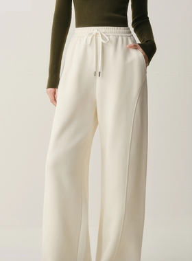 商场同款2025冬季新款女装宽松百搭针织运动休闲裤卫裤A3GBF4252