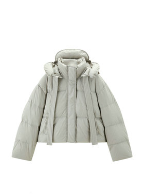 【商场同款】2024冬新款超短连帽羽绒服保暖外套女百搭C2ACE4312