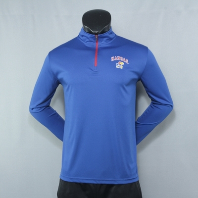 微瑕福利 原旦外矛官方出品男款堪萨斯松鸦鹰队立领半拉链长袖T恤