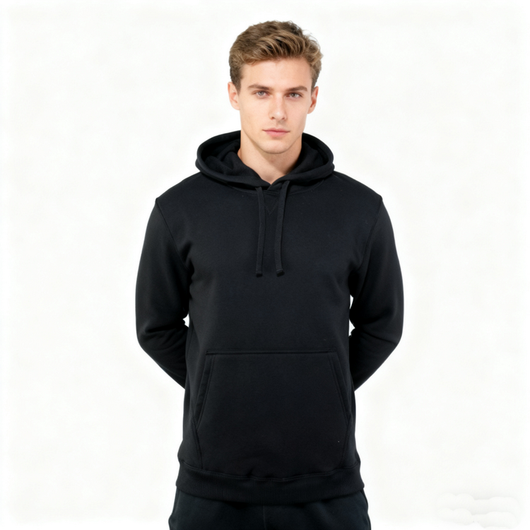 瑕疵特卖 55%全棉混纺抓绒 潮牌B家男款经典百搭连帽卫衣 有童码