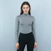 高领设计 紧身打底长袖 修身 原旦外矛M女款 塑形速干排汗高弹 个性