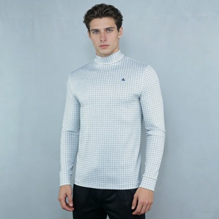 全身满印花 超帅小高领设计原旦外矛F男款薄款4面高弹长袖T恤