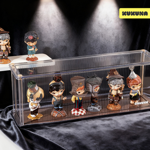 KUKUNA盲盒展示架收纳盒透明防尘手办公仔展示盒光轴小野泡泡玛特