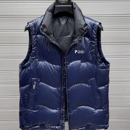 冬季新款男士羽绒马甲时尚休闲加厚保暖立领无袖背心坎肩上衣