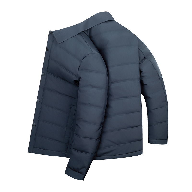 2025新款男士轻薄羽绒服秋冬季翻领白鸭绒薄款休闲防风保暖外套