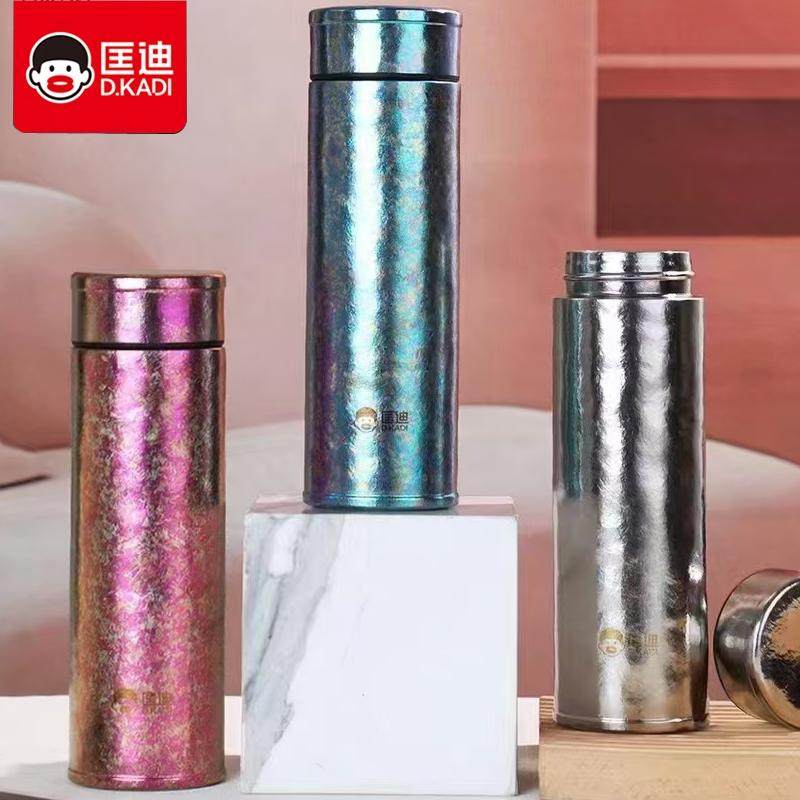 匡迪内外纯钛真空保温杯男女士商务水杯子轻奢茶杯子养生杯420ML