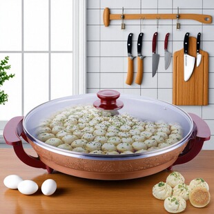 傻厨电饼铛3844电煎锅电烤肉锅电烤盘大平底电锅多功能家用42cm