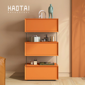 烤漆悬浮三斗柜意式 极简简约现代设计师收纳实木抽屉柜卧室置物柜