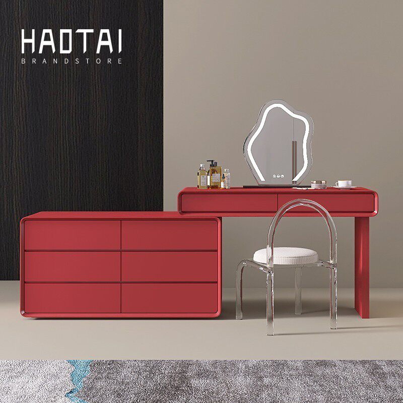 烤漆梳妆台斗柜一体现代极简伸缩简约小户型卧室高级感化妆桌书桌,住宅家具,梳妆台/桌,淘宝优惠券,粉丝福利购,淘宝优惠卷
