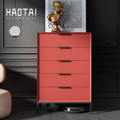 烤漆五六斗柜意式 卧室床尾抽屉柜 极简现代约客厅轻奢实木收纳整装